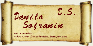 Danilo Sofranin vizit kartica